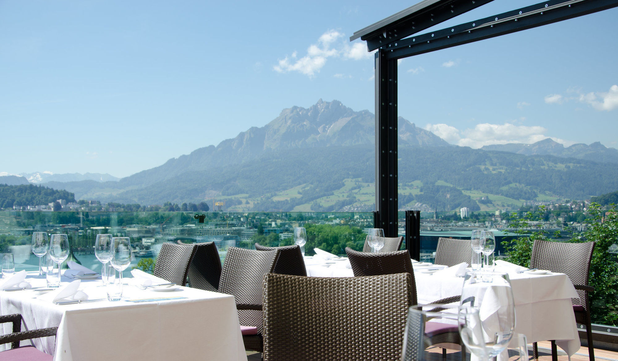 Art Deco Hotel Montana Lucerne Restaurant photo